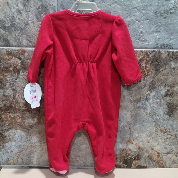 Child of Mine Carters Red Christmas Footed Sleeper My 1st Christmas 0-3 mos - Picture 2 of 10
